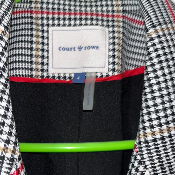 Court & Rowe Houndstooth Plaid Single Button Blazer - Picture 5 of 12